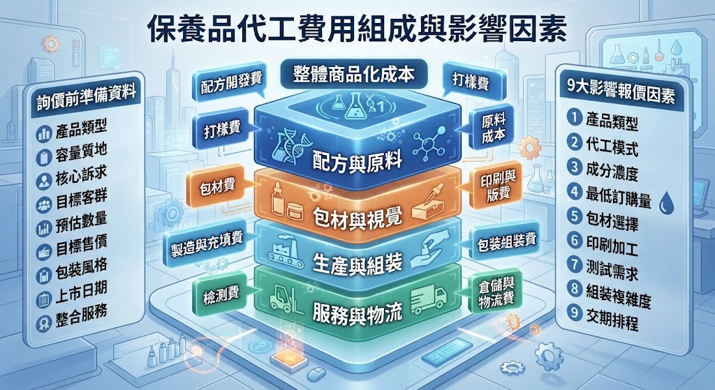 保養品代工費用怎麼算？從配方、包材到報價單完整解析